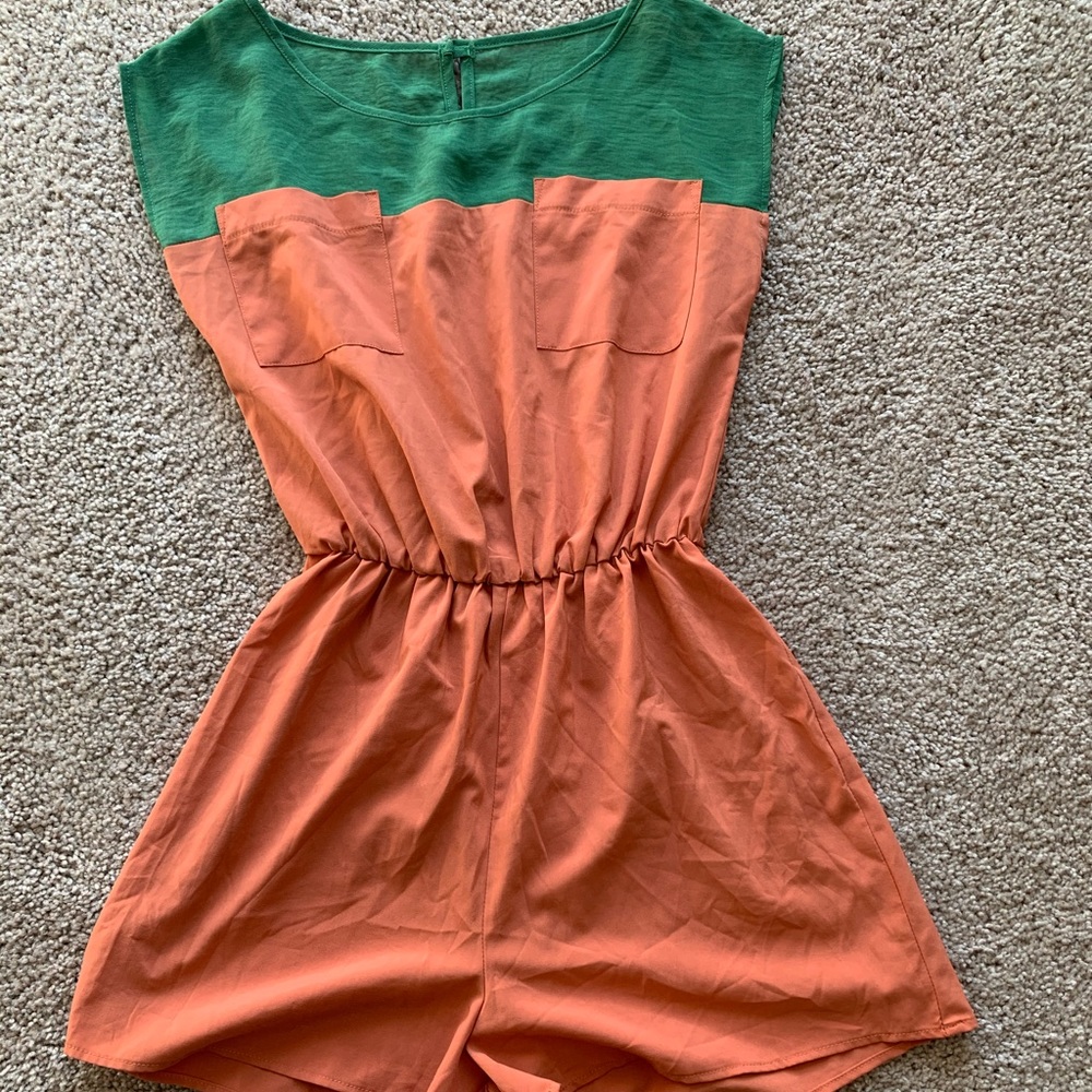 Color-block Romper
